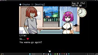 in this hentai game the lucky mc loses virginity to curvy succubus with huge tits part 1