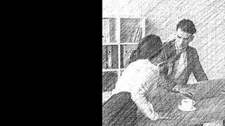 brunette's erotic job interview reveals her seductive office temptations