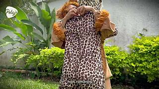 natgio mix lion leopard lesbians scissor outdoors in wild garden sex game with toys