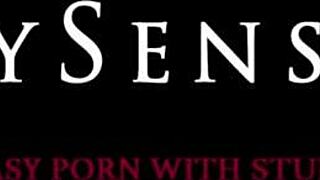 natalie mars tranny rides cowgirl on big titted roommate pussy after blowjob anal lick fest