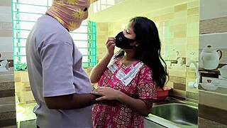 damn desi anita bhabhi takes hard kitchen pounding from boss daddy so naughty