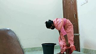 INDIAN DESI MAID GETS FUCKED HARD BY BOSS IN KITCHEN AFTER BATHROOM TEASE