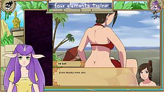 oh man avatar airbender trainer part 33 got me teasin' big tits ass monster cock hentai fun