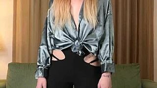 posing with hazel ash in tight yoga pants feels teasing