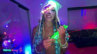 Khloe Kapri's Rave-Bunny Pussy Pounded Deep Creampie Doggystyle!