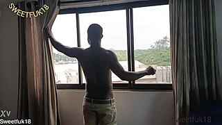 ebony latina visits apartment to charge phone unexpectedly