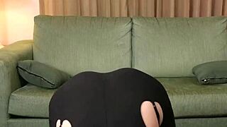 posing with hazel ash in tight yoga pants feels teasing