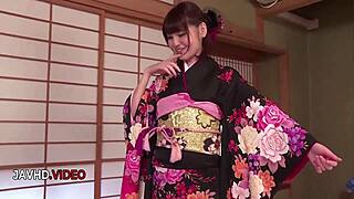 Ever wonder how this kimono Asian gets pounded hard before a deep creampie fills her up?