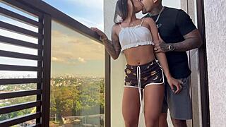 Fucked College Friend Hardest In Sheer Lingerie