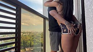 Fucked College Friend Hardest In Sheer Lingerie