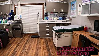 kendras yearly physical backstage with gloves and moaning