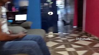 Dhihotwife Safada Rides Negro's Thick 23cm Cock on Our Sofa Till She Cums Hard