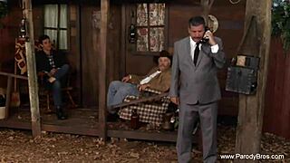 tv parody gets so sexy with mature milf handjob action