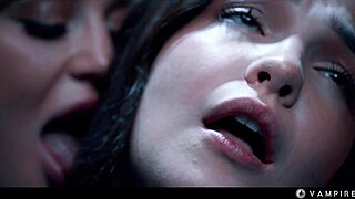 lesbian vampire blake blossom fingers mesmerized slave rissa may's wet pussy in halloween domination