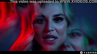 lesbian vampire blake blossom fingers mesmerized slave rissa may's wet pussy in halloween domination