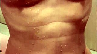 Wife's big hard nipples beg for licks and her naked body tempts you