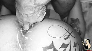 Tattoo artist does anal assfucking with married bbw bride client after music show