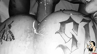 Tattoo artist does anal assfucking with married bbw bride client after music show