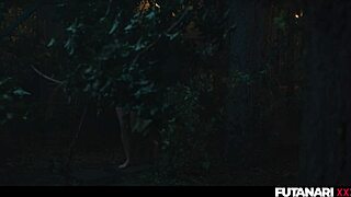 coco bae sprouts cock real futa turns brunette into shemale pussy muncher