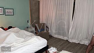 brazilian housewife cheats on sleeping husband with monster cock lick and creampie fuck