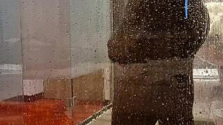 wow check out this hungarian pornstar's monster cock shower in budapest!