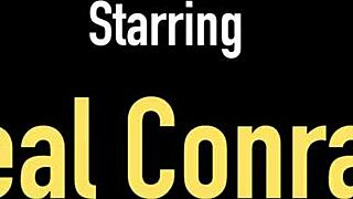 teal conrad shaves her big pussy lips smooth in bathroom mirror