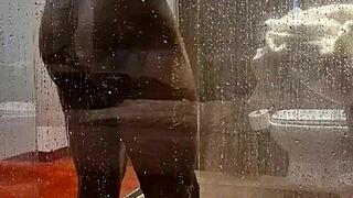 wow check out this hungarian pornstar's monster cock shower in budapest!
