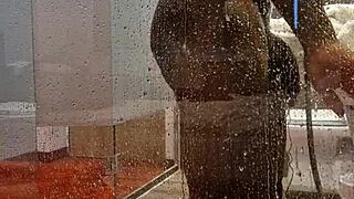 wow check out this hungarian pornstar's monster cock shower in budapest!