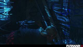 After school shemale blake turns futa and rams cock into asian slut deep.