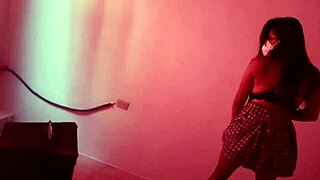 madrastra fulfills my student fantasy wearing skirt touching herself sensually shaking big ass and moaning hot