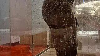 wow check out this hungarian pornstar's monster cock shower in budapest!
