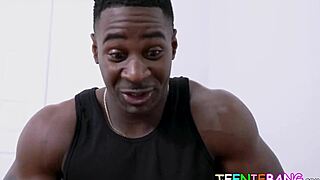 fitness addict sloan harper gets her tight pussy stretched by big black cock jogging partner cowgirl