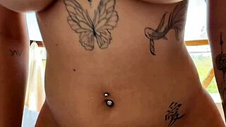 this alt college girl shows off her huge natural tits in homemade clips