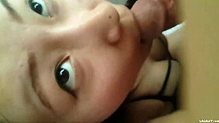 Art School Girl Kneels for Intense Blowjob