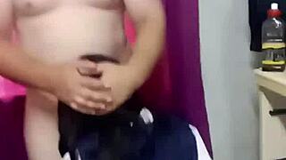 i'm that sexy 18yo stepdaughter slurping stepdad's cock then doggy pounded hard