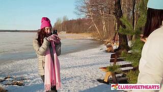 cold day perfect for selfies n eatin juicy shaved pussy at clubsweethearts