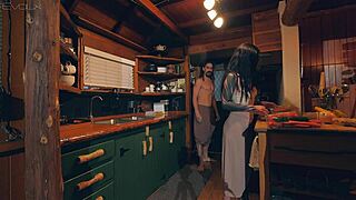 Tattooed Wifey Cooks Cabbage Soup Before Huge Cock Hipster Pounds Her Into Creampie Bliss