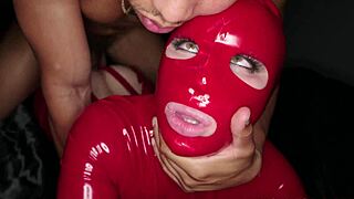 Anna Claire Clouds Pounds Nichole Saphir in Latex