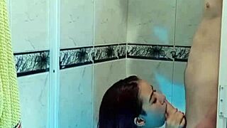 ughh... fucked my hot stepsis right by the shower while parents were gone, her juicy latina ass bouncing on my cock