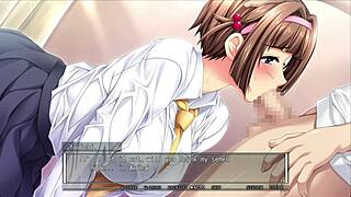 Hey big boobed anime babe gives monster cock blowjob and creampie