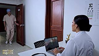 surgeon max betancur sneaks into bathroom shoving huge cock in mariana martix during night shift anatomy fuck