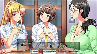 Hey big boobed anime babe gives monster cock blowjob and creampie