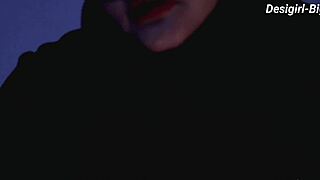 Muslim Indian wife rides dildo in hijab