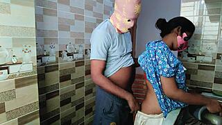 desi housewife gets romantic kitchen fuck from lover