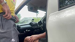 brazilian wife gives trainer her tight ass in parking lot post-workout.