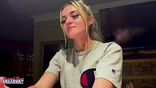 petite blonde milf's sloppy deepthroat gagging got you choking on cum?