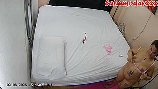 what if big ass milf's pink lingerie teases more than just the camera