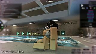 Raw Pool Cosplay Sex Deepthroat Cumshot Footjob With Alsace Follower Part 1