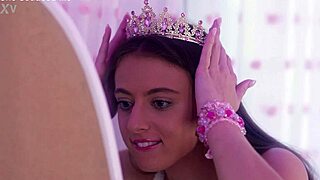 princess party turned into juicy lesbian licks and rough pussy play