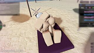 we needed more than the pool so i rode him hard right on the beach